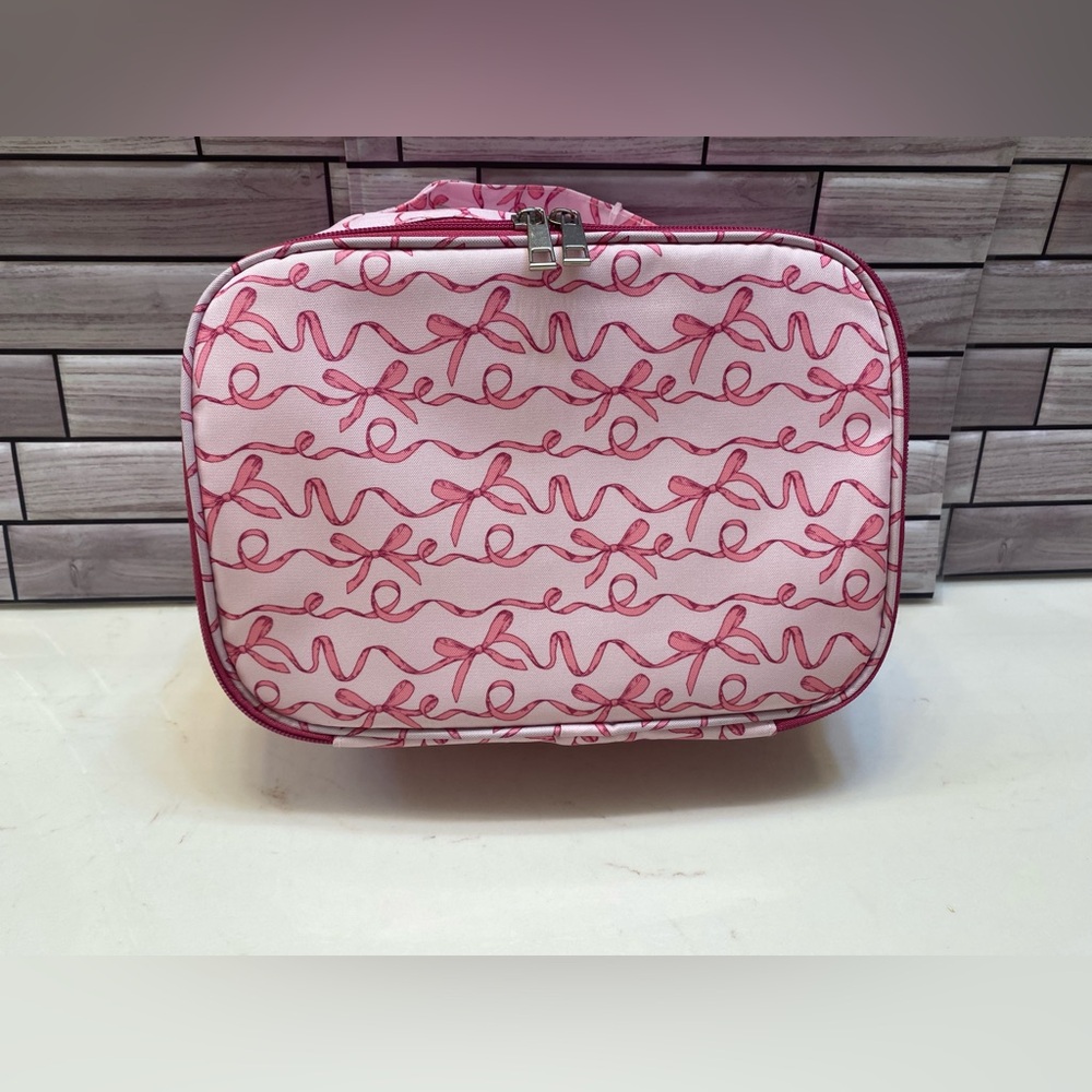 Sage & Ivy 🎀 Pink Bows Insulated Lunch Tote / 2 containers & ice pack NWT
